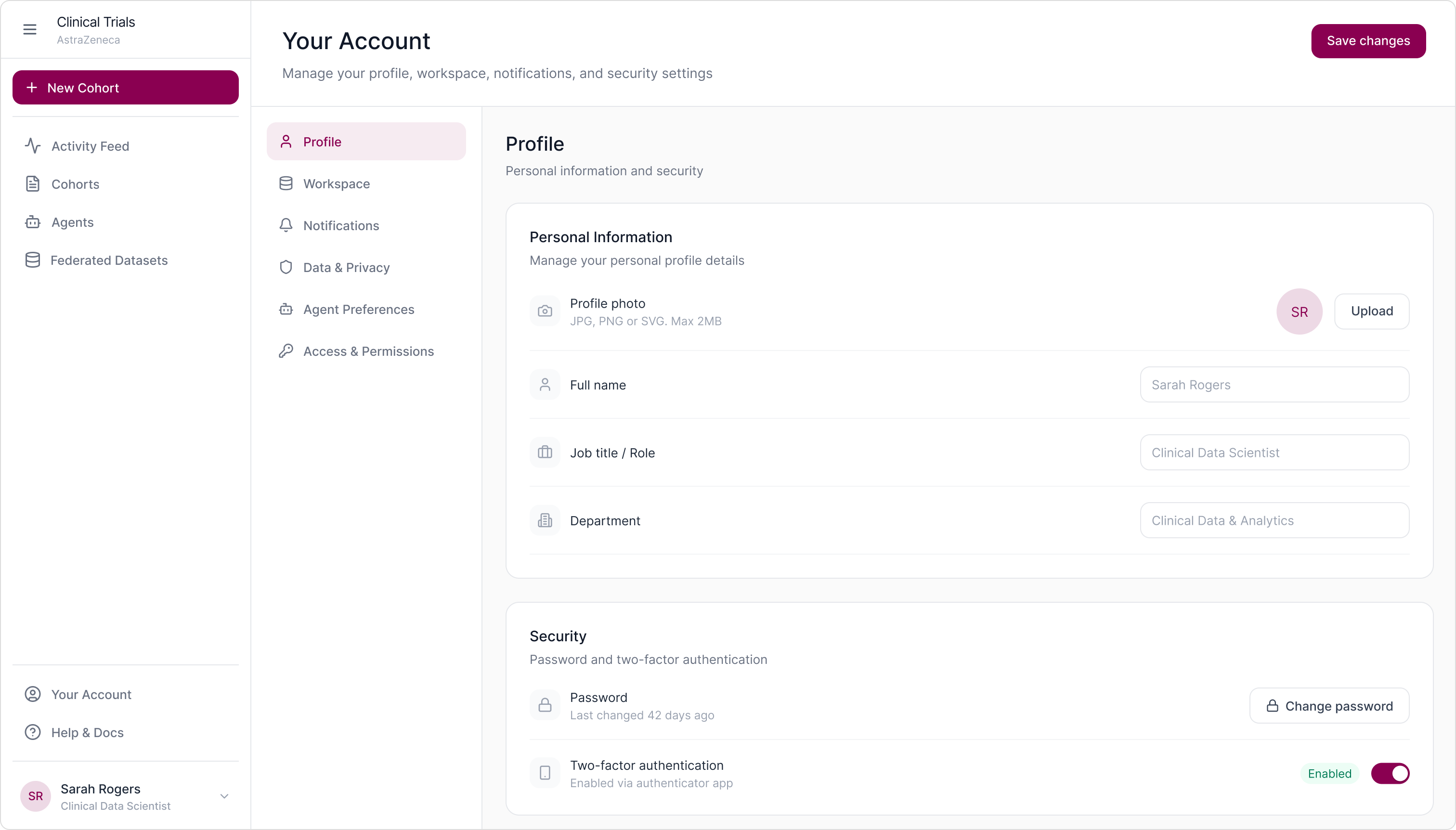 Clinical Trial Design Platform, AstraZeneca — screen 21